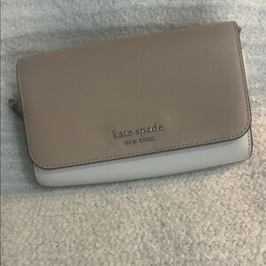 Kate Spade Tan and White Crossbody Bag